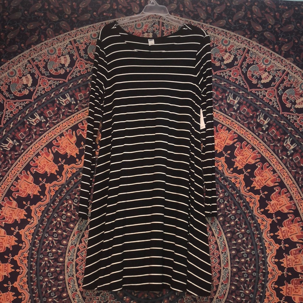 Long sleeve striped dress